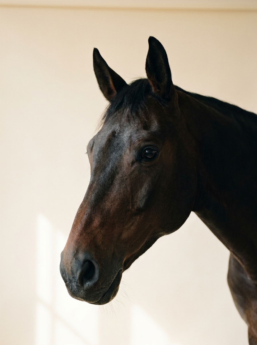 Caballo en retrato editorial