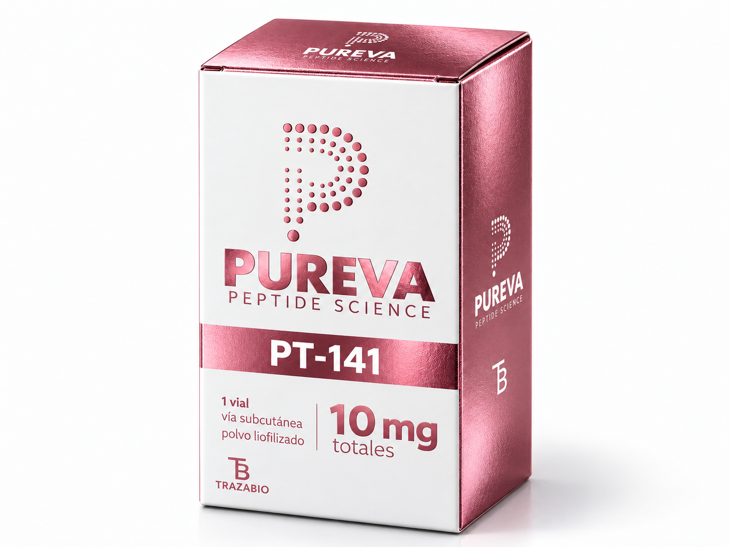 Caja original PUREVA PT-141 de 10 mg, producto PUREVA LIBIDO (PT-141)